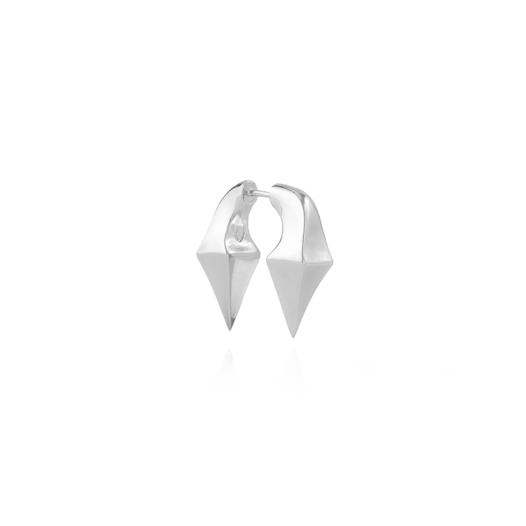 MINI DOUBLE SPIKE EARRING SILVER - AIRHESS